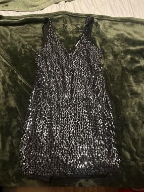 AE Sequin V-Neck Mini Slip Dress